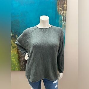 JJill olive green 100% cotton sweater. New with tags.